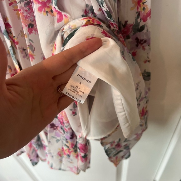 Floral Pleated Tart Wrap Dress - Picture 4 of 4